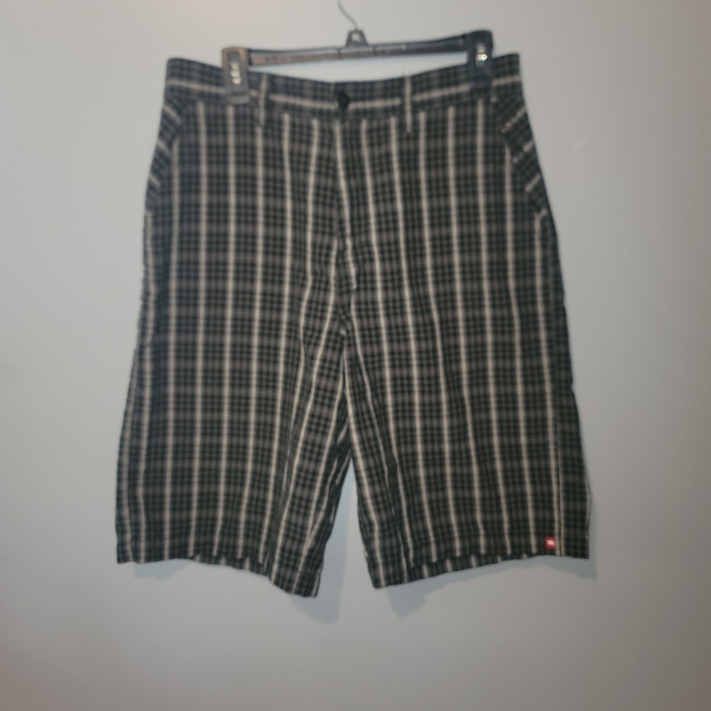 Tony Hawk Black and White Checkered Men's Shorts